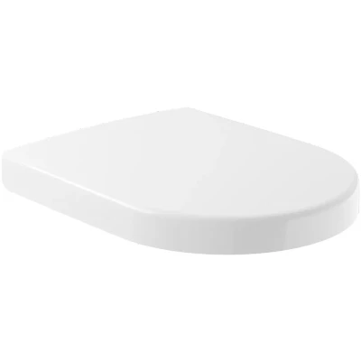 Afbeelding van Villeroy en boch omnia architectura closetzitting roestvrij staal scharnieren wit alpin 9m51b101