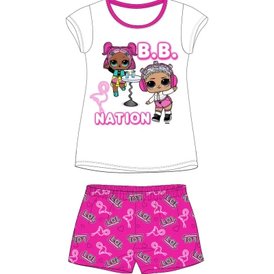 Afbeelding van LOL Surprise Shortama / Zomer Pyjama roze maat 104