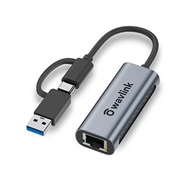 Afbeelding van USB 3.0/USB C naar 2.5G Ethernet adapter, WAVLINK LAN adapter met 2500 Mbps, Thunderbolt netwerkadapter voor Mac OS, Windows, Linux, Dell XPS, Surface Pro, enz