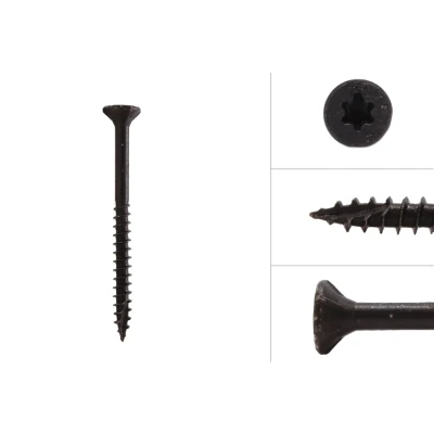 Afbeelding van Zwarte Schroeven Verzinkt 5 x 60 mm Torx 20 met Snijpunt 50 Stuks