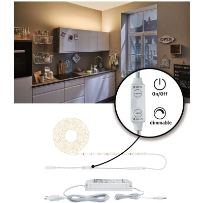 Afbeelding van Paulmann SimpLED 78957 LED strip complete set Met connector (male) 24 V 5 m Warmwit 1 stuk(s)