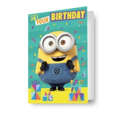 Afbeelding van Despicable Me Verjaardagskaart 3D Effect Lenticular Een Fantastische Kaart Voor Alle Gelegenheden
