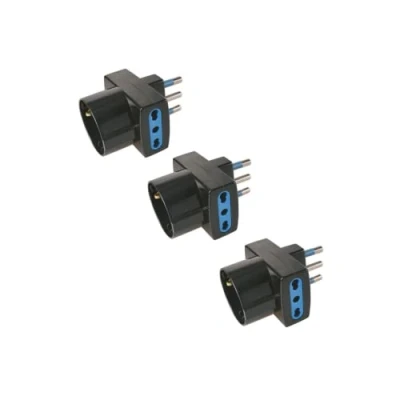 Afbeelding van POLYPOOL PP0468.13 stopcontact met Duits en Italiaans stopcontact, 16 A, 2 tweewaardige stopcontacten, 10/16 P+T 1 10 (standaard IT A zijdelingse aard)