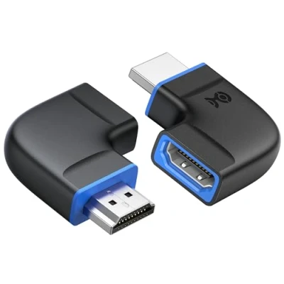 Afbeelding van Cable Matters Combo Pack 8K@60Hz / 4K@120Hz Flat 270 graden en 90 HDMI adapters met HDR (8K haakse adapter/HDMI adapter) in zwart