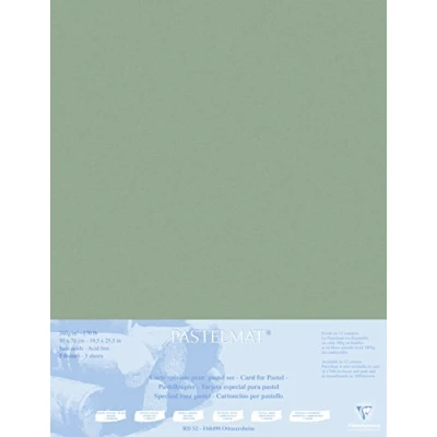Afbeelding van Clairefontaine 496019C verpakking (met 5 tekenvellen pastelmat op karton gelamineerd 1800 µm, 50 x 70 cm, ideaal voor droogtechnieken en pastel) donkergrijs