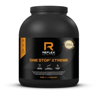 Afbeelding van One Stop Xtreme Reflex Nutrition 2 KG Vanille Mass Gainer, Weight Gainer Poeder, Gewichtstoename, Spiergroei, Spiermassa
