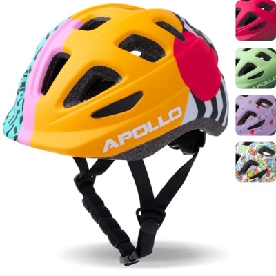 Afbeelding van Apollo kinder fietshelm, helm voor kinderen &amp; tieners, multisport helm, fietshelm meisjes, jongens, kinderhelm vanaf 3 jaar, verstelbare