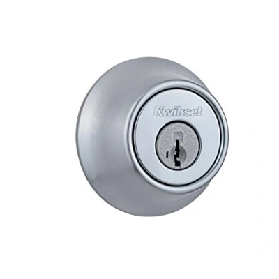 Afbeelding van Kwikset 660 enkele cilinder nachtschoot met SmartKey beveiliging in satijn chroom