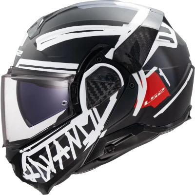 Afbeelding van LS2 FF910 Advant II Tape Helm, zwart wit, afmeting 2XL voor man