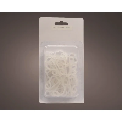 Afbeelding van Dakgoothaakjes 5,5 x 2,2CM wit voor lichtstring set van 24 stuks