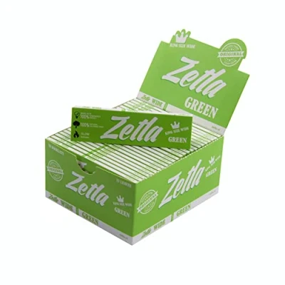 Afbeelding van Rolling Papers Zetla groen breed sigarettenpapier 50 boekjes 33 vellen