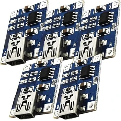 Afbeelding van AZDelivery 5 x TP4056 Mini USB 5V 1A oplaadcontroller Lithium Li Ionenbatterijlader module
