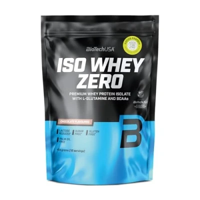 Afbeelding van BioTechUSA Iso Whey Zero Premium Protein Isolate Grass Fed Enzyme Free Sugar and Gluten free, 454 g, Chocolade