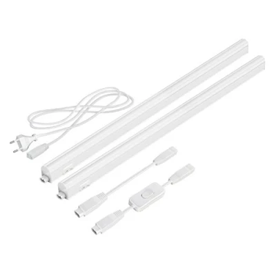 Afbeelding van parlat LED onderkastverlichting Rigel, elk 57,3cm, met schakelaar, 790lm, warm wit, set van 2
