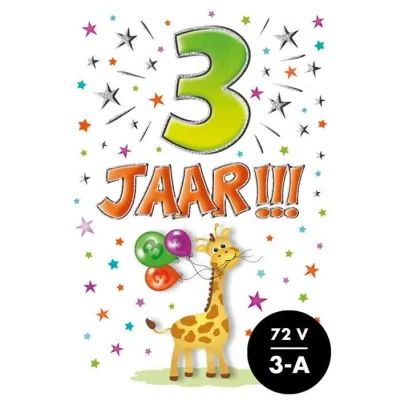 Afbeelding van Kaart That funny age 3 jaar TFA005