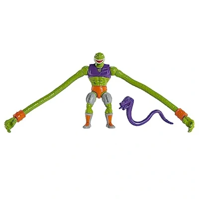 Afbeelding van Masters of the Universe Origins speelgoed, Rise Snake Men Sssqueeze, beweegbare MOTU figuur met accessoire en mini stripboek, verzamelobject, HKM78