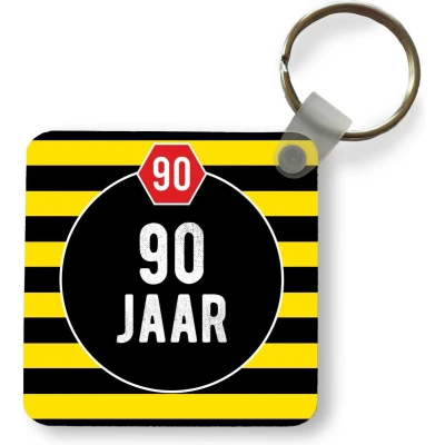 Afbeelding van Sleutelhanger Uitdeelcadeautjes Jubileum Design 90 jaar Plastic