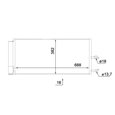 Afbeelding van Mahle Original Airco condensor AC 890 000S