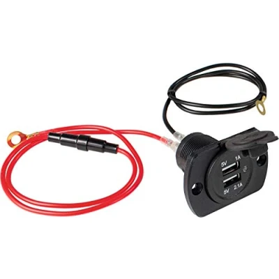Afbeelding van AS Schwabe USB 2 voudig inbouwdoos caravan, zwart
