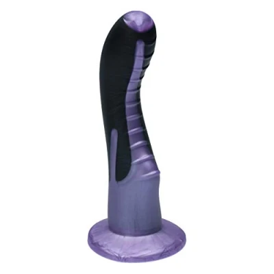 Afbeelding van Ylva &amp; Dite Kajsa Siliconen G spot / Prostaat dildo Made in Holland Zwart Metallic Violet