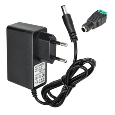 Afbeelding van Jandei Stekkervoeding, 110/220 V AC op 12 DC, W, 1 A, kabel m en bus, installatie binnen IP20, voor ledstrips, neon of laagspanningsapparaten