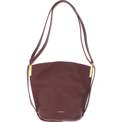 Afbeelding van COCCINELLE Leren Schoudertas Estelle Handbag Carruba Bruine