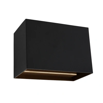 Afbeelding van Steinhauer Muro wandlamp zwart metaal dimbaar