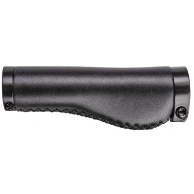 Afbeelding van M Wave Unisex volwassenen Cloud Buff Fix fietsschroefgreep, anatomische vorm, echt lederlook, eenvoudige montage, elastische stuurstop, 138/138 mm lengte, zwart,