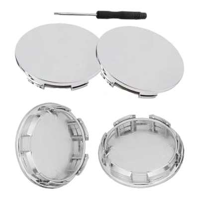 Afbeelding van RXKFIGX 4 stuks naafdoppen, compatibel met aluminium velgen, naafdoppen OD 68 mm ID 58 mm, voor wielnaaven, auto accessoires, wielnaafdoppen sleufschroevendraaier