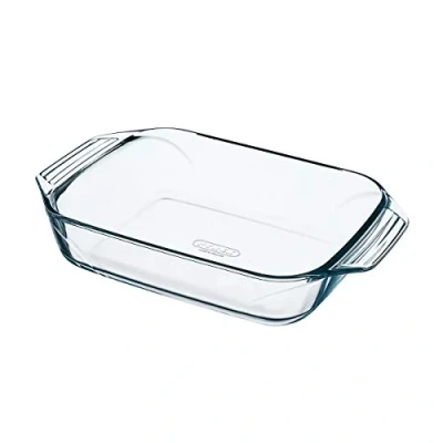 Afbeelding van Pyrex Onweerstaanbaar Rechthoekige glazen ovenschaal, transparant, 31 x 20 cm