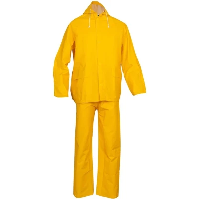Afbeelding van Regenpak PVC rayon geel M