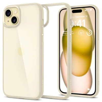 Afbeelding van Spigen Ultra Hybrid hoesje voor iPhone 15 Plus Zand