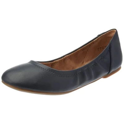 Afbeelding van Amazon Essentials Belice Slip On Ballet Platte Marineblauw Kunstleer, 12 Breed