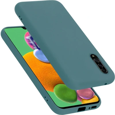 Afbeelding van Cadorabo Hoesje geschikt voor Samsung Galaxy A90 5G in LIQUID GROEN Beschermhoes gemaakt van flexibel TPU silicone Case Cover