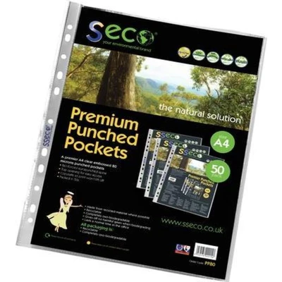 Afbeelding van Seco showtas A4 11 gaats PP 80 micron transparant 50 stuks milieuvriendelijk SE PP80
