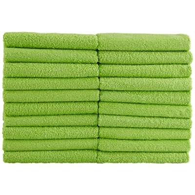 Afbeelding van NatureMark Gastendoeken Set van 20 (30x50 cm), 100% Katoen, OEKO TEX Gecertificeerd, Zacht, Absorberend en Makkelijk te Onderhouden Voor Badkamer, Gasten &amp; Spa Appelgroen