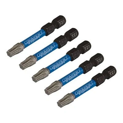 Afbeelding van Draper 05654 TX Star Impact Schroevendraaier Bits, T27 x 50mm (Pack van 5)