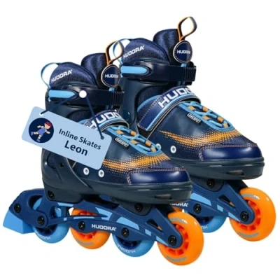 Afbeelding van HUDORA Mia/Leon Inline skates voor kinderen/jongeren en volwassenen, in verschillende maten kleuren, tot 4 verstelbaar, comfortabele stijlvolle rolschaatsen