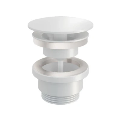 Afbeelding van HotBath Pal always open plug met schroef rond Mat Wit