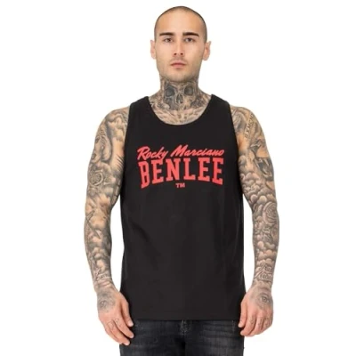 Afbeelding van Benlee Ludica Singlet voor heren, normale pasvorm, zwart/rood, XL