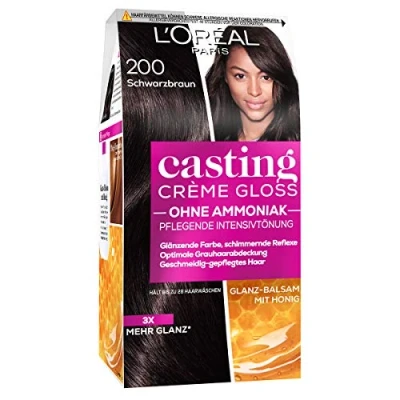 Afbeelding van L&#039;Oréal Paris Casting Creme Gloss Glossy Blacks Verzorgende haarverf, 200 zwartbruin, 1 stuks