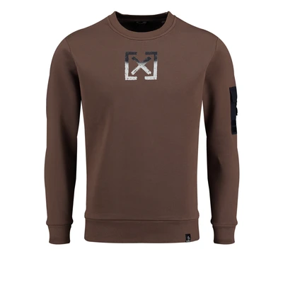Afbeelding van Key Largo Election Round Sweater, Heren, Maat: 3XL, Mud brown