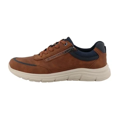 Afbeelding van TOM Tailor Sneakers laag, Heren, Maat: 45, Cognac Schoenen