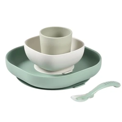 Afbeelding van BEABA® Siliconen servies saliegroen, 4 stuks