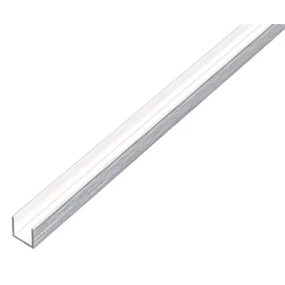 Afbeelding van Alberts 488963 U profiel aluminium, rvs look, licht 1000 x 10 15 mm