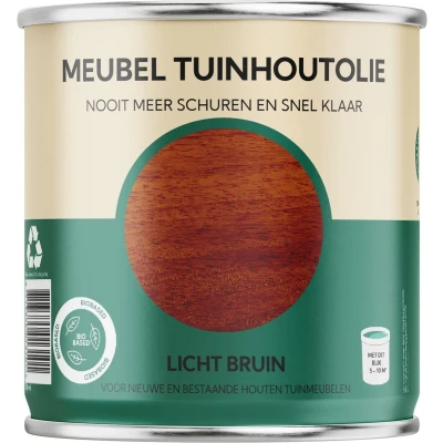 Afbeelding van Meubel Tuinhoutolie licht bruin teak olie biobased 750 ml
