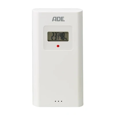 Afbeelding van ADE Buitensensor WS1002 voor weerstation vervanging, 3 kanalen, met display, compatibel WS2301, WS2302, WS2105, WS2211, wit
