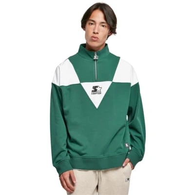 Afbeelding van Starter Black Label Triangle Troyer Sweater/trui S Donkergroen