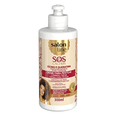 Afbeelding van Salon Line : SoS Curls Keratin &amp; Castor Oil Combing Cream 300ml