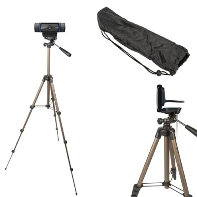 Afbeelding van TronicXL Statief 19W aluminium statief, 105cm, voor webcam universeel 1/4&quot; schroef 360 draaibaar camera Tripod